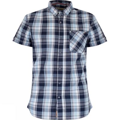 Camisa Regatta Efan Manga Corta Hombre Azules - Chile FTR024385